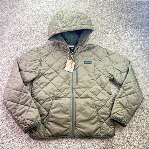 Patagonia Jackets & Blazers - Patagonia Diamond Quilted Bomber Hoody Women's Size Small S NWT Basin Green NEW